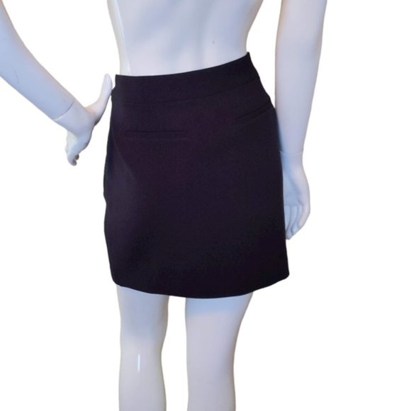 Michael Kors Black Mini Skirt with Front Zipper Detail - Picture 6 of 12